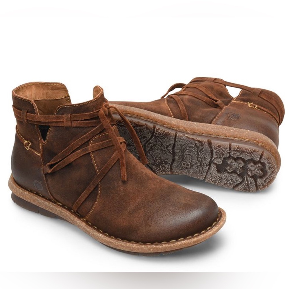 Born Tarkiln brown leather womens boots size 6.5